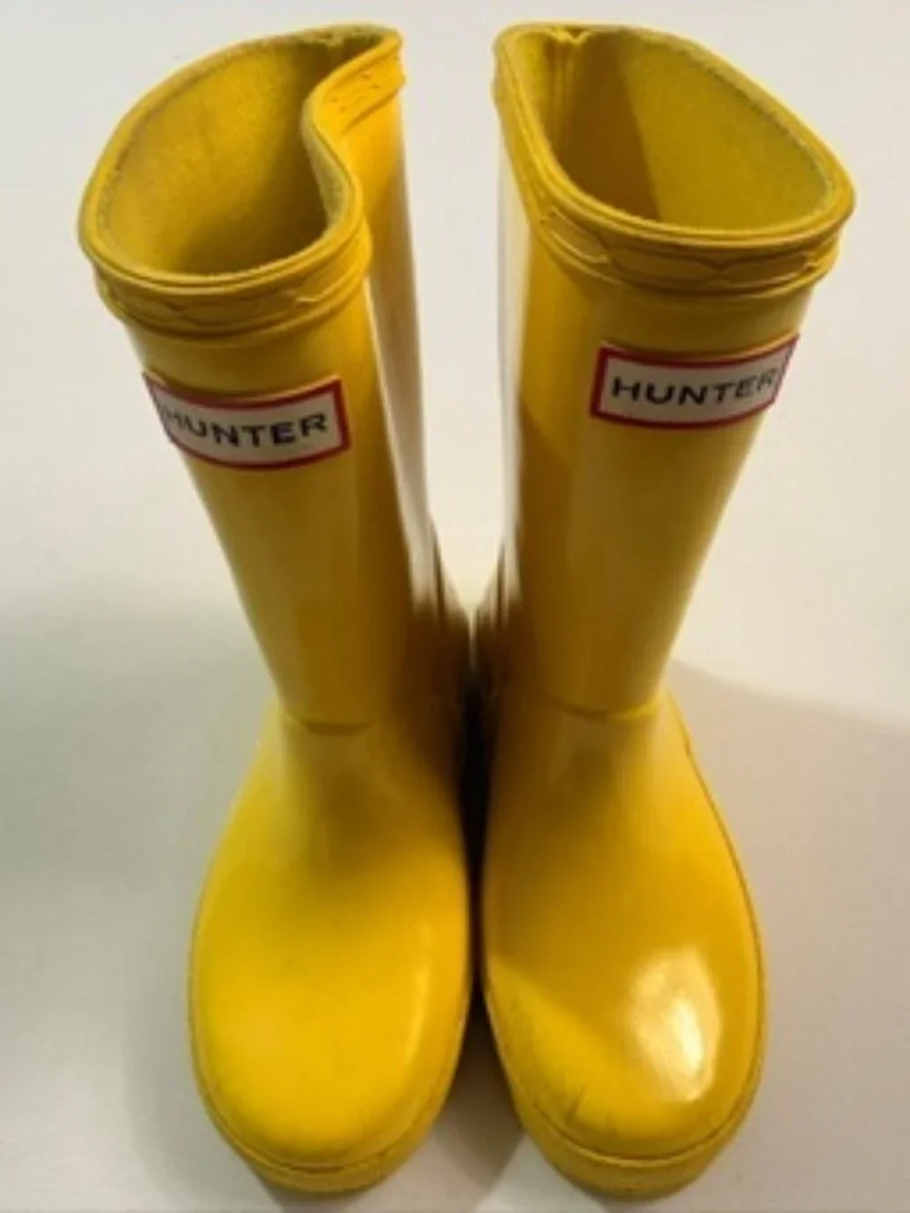 HUNTER Kids Original Yellow Rain Boots Wellington Waterproof Size 10C